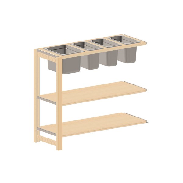 Add-on wooden shelf HR 89x100x40 (GN: 1x1/2 + 3x1/3)