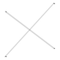 Croce diagonale 100 cm (altezza ripiano 209 cm)