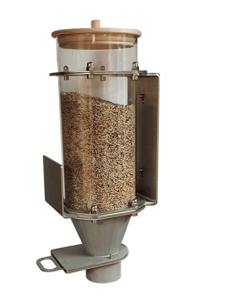 Food dispenser Ø15 cm x 30 cm with wall bracket