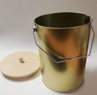 Eimer goldbesch. mit Holzdeckel 2 Liter