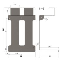 Wall bracket LES15 with collecting plate 2er