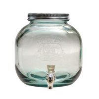 6 liter glass container with stainless steel tap