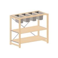 Ladle wooden shelf HR 89x100x50 (GN: 4x1/3)