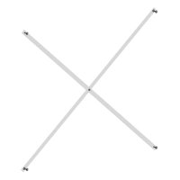 Diagonal cross 80 cm (shelf height 89 cm)
