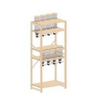 Dispenser wooden shelf HR 189x80x50 4-1-4 (2 rows)