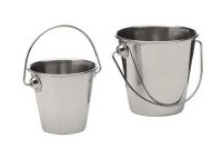 mini stainless steel bucket 0,15 l (4 pieces)