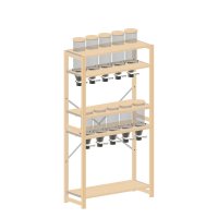 Dispenser wooden shelf HR (Grundregal)