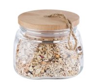 Storage jar with wooden lid