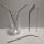 Curved stainless steel drinking straws with cleaning brush