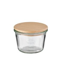 Weck jars with beech wood lids, set of 2