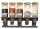 5 x distributori di cibo &Oslash;15 cm x 30 cm con 5 staffe da parete