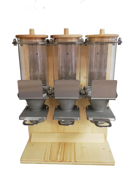 Table dispenser (wood) with 3 LES10 1.6 liters