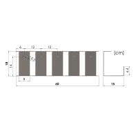 5 x Distributore di cibo Ø10 cm x 20 cm con supporto a parete