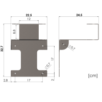 1 x food dispensers Ø20 cm x 48 cm with 1 wall bracket