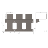 3 x dispensadores de alimentos Ø20 cm x 48 cm con soporte de pared