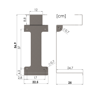 1 x Lebensmittelspender Ø20 cm x 48 cm mit 1er-Wandhalter inkl. Auffangblech