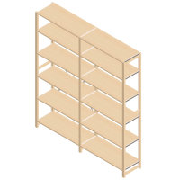 Scaffale in legno HGaR-229-200-40-6-G (di seconda mano)